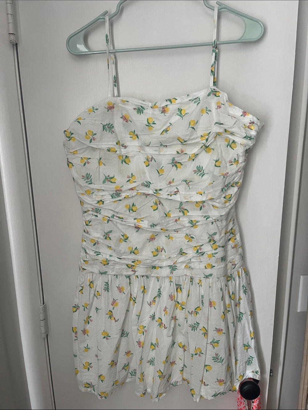 Japna White Sundress with Yellow Lemon Print